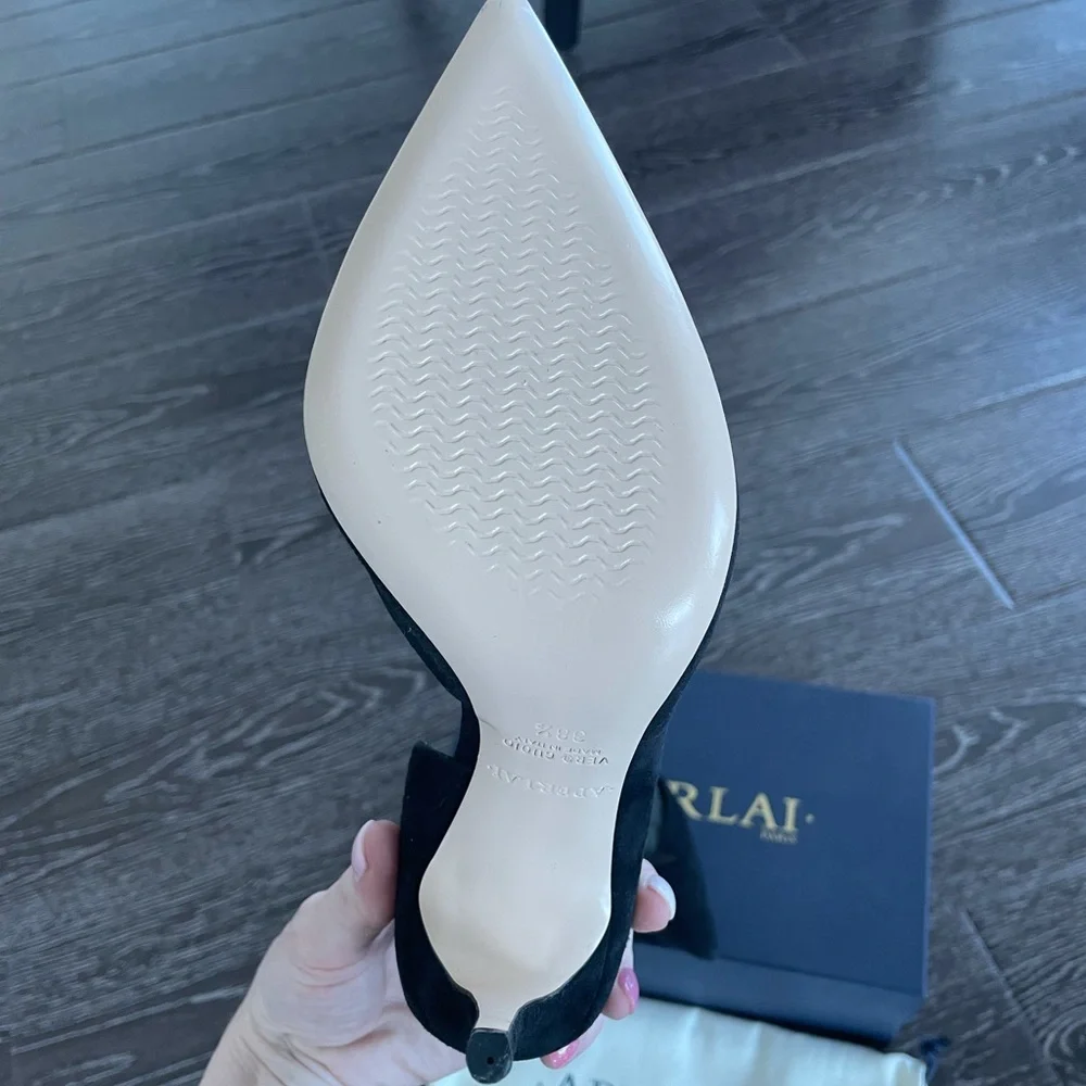 New in Box Aperlai Heels Size 38.5 - Black - Picture 5 of 11